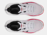 Under Armour Men's UA Charged Assert 10 Running Shoes - White/Red - 111