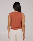 Salty Crew Womens Night Bite Cropped Tank - Sierra