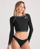 Volcom Women's Stone Ray Long Sleeve Crop - Black
