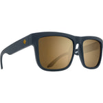 Spy Discord Low Bridge Fit Sunglasses - Soft Matte Black - Happy Bronze with Gold Spectra Mirror