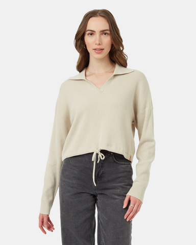 Tentree Women's Highline Collared Cinch Waist Sweater