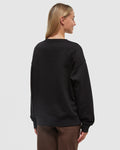 Tentree Women's Retro Treeline Crew - Meteorite Black / Harvest Gold