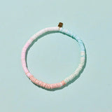 Pura Vida Pastel Puka Stretch Bracelet ~ Gold