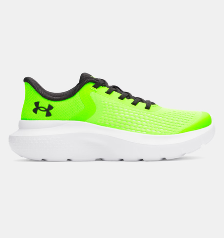 Under Armour Boys' PS UA Rogue 5 Running Shoes - Hyper Green / White / Black - 389
