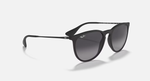 Ray-Ban Erika Sunglasses - Rubber Black W/ Dark Grey Gradient