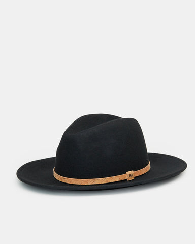 Tentree Festival Recycled Wool Full Brimmed Felt Hat - Meteorite Black