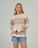 Salty Crew Women Signal Knit Crew - Mushroom