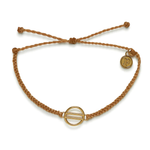 Pura Vida Retro Sun Gold Charm Bracelet ~ Tan