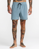 RVCA Mens VA Pigment Elastic Short Trunk 16" - Lead