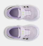 Under Armour Girls' Infant UA Surge 4 AC Running Shoes - Salt Purple / Transparent / Black - 535