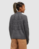 Tentree Women's Colson Sweater -Dark Grey Heather