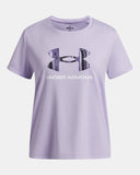 Under Armour Girls UA Tech™ Print Fill Tee - Purple Crest / White - 536
