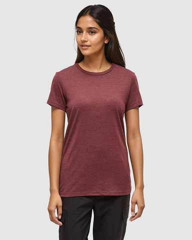 Tentree Women's Winslow T-Shirt - Deep Burgundy Heather