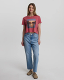 Tentree Women's Lake View Crop T-Shirt - Rosewood Lake View
