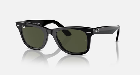 Ray-Ban Wayfarer Sunglasses - Black W/ G-15 Green