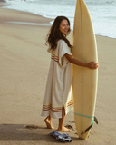 Sand Cloud Hooded Poncho - Stripe Natural