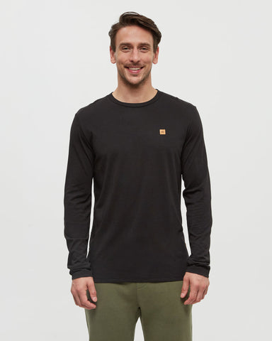 Tentree Mens Baker Longsleeve - Meteorite Black