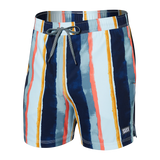 Saxx Mens Oh Buoy Stretch Volley 5" Swim Short - H2O Stripe