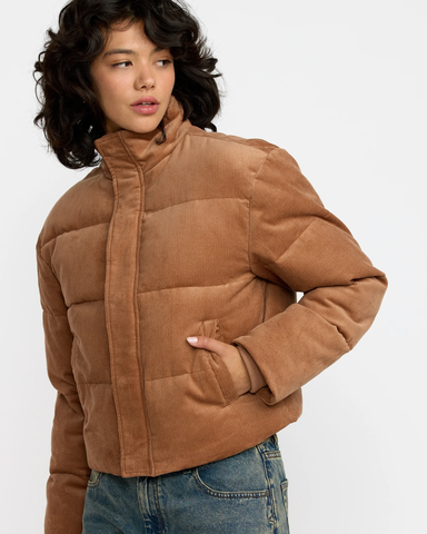 RVCA Womens Eezeh Puffer Jacket - Putty