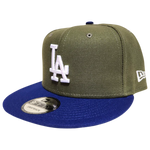 New Era Los Angeles Dodgers 9FIFTY Snapback Hat -  New Olive/Royal Blue