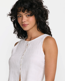 RVCA Women's Scrunch Top - Cloud