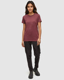 Tentree Women's Winslow T-Shirt - Deep Burgundy Heather