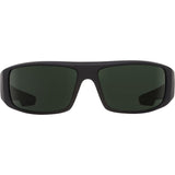 Spy Logan Sunglasses - Soft Matte Black - Happy Gray Green