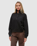 Tentree Women's Milner Mock Neck - Meteorite Black