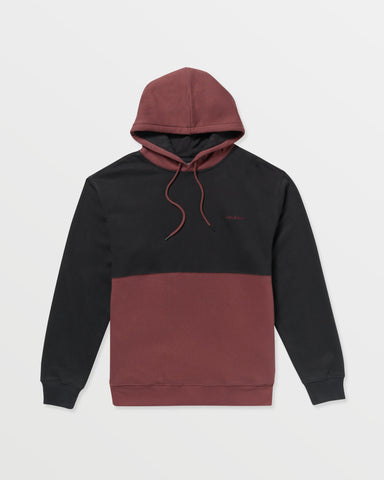 Volcom Mens Divided Pullover Hoodie - Merlot