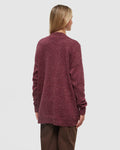 Tentree Women's Prairies Nep Cardigan - Deep Burgundy Nep