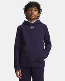 Under Armour Boys' Rival Fleece Hoodie - Midnight Navy / White - 410