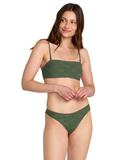 RVCA Women's Daisies Cheeky Bikini Bottoms - Olive