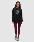 Tentree Women's Autumn Flora Crew - Meteorite Black / Pale Oak