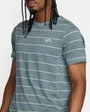RVCA Mens Sports Vent Stripe Shirt - Dark Denim