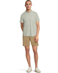 RVCA Mens Exotica Seersucker SS Shirt - Green Tea