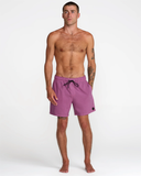RVCA Mens VA Pigment Elastic Short Trunk 16" - Rose Shadow