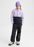 Burton Kids' Cinder Fleece Anorak - Moondust Purple / True Black