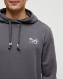 Tentree Mens Slack Country Hoodie - Graphite Vintage White
