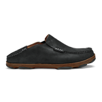 OluKai Mens Moloā Leather Shoes - Black / Toffee