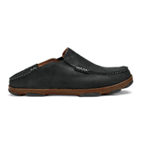 OluKai Mens Moloā Leather Shoes - Black / Toffee