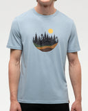 Tentree Mens Love Flourishes T-Shirt -  Blue Haze Cypress