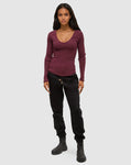 Tentree Women's Madison Longsleeve - Deep Burgundy