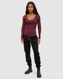 Tentree Women's Madison Longsleeve - Deep Burgundy