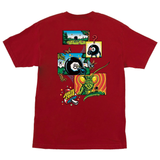 Santa Cruz Mens Winkowski 8Ballr Comic T-Shirt - Cardinal