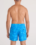 Saxx Mens Oh Buoy Volley 5" Swim Short - Splash Palms -Bold Blue