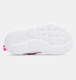 Under Armour Girls' Infant UA Assert 10 AC Running Shoes - Rebel Pink / High Vis Yellow / White - 652