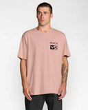 RVCA Mens Glitch Short Sleeve Tee - Pale Mauve