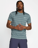 RVCA Mens Sports Vent Stripe Shirt - Dark Denim