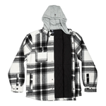 RDS Mens Hooded Quilted Mack Jacket - Grey/Black