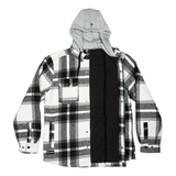 RDS Mens Hooded Quilted Mack Jacket - Grey/Black